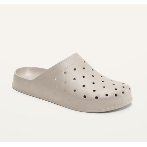 Old Navy Women's Cream Perforated‎ Clog Shoes Size 3/4 - Picture 1 of 5